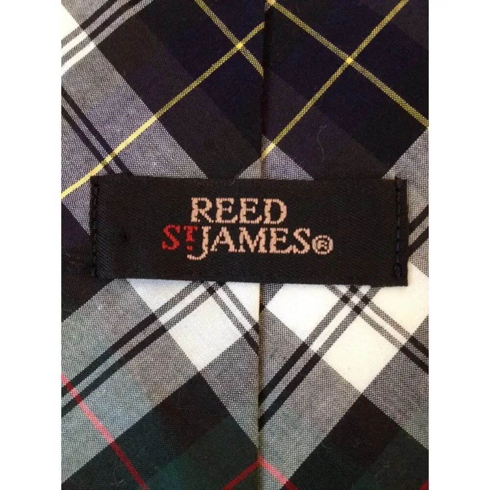 Vintage Socttish Tartan Plaid 100% Cotton Reed St James Neck Tie USA Made 3.75